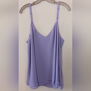 Torrid 1 Lilac Purple Tank Top Adjustable Straps Chiffon Dressy